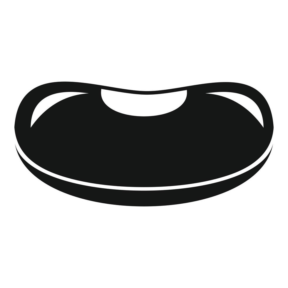 Farm kidney bean icon, simple style vector