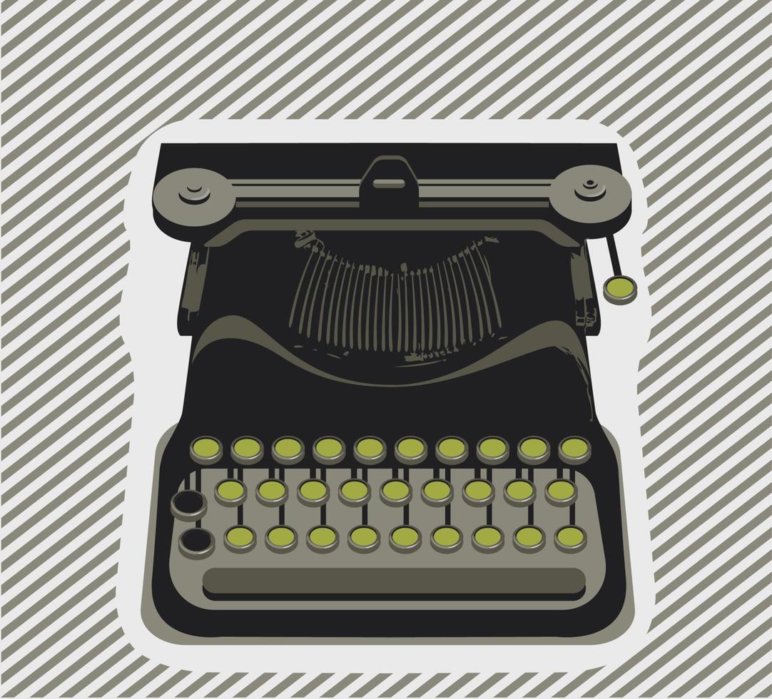 typewriter - isolated object - Vector