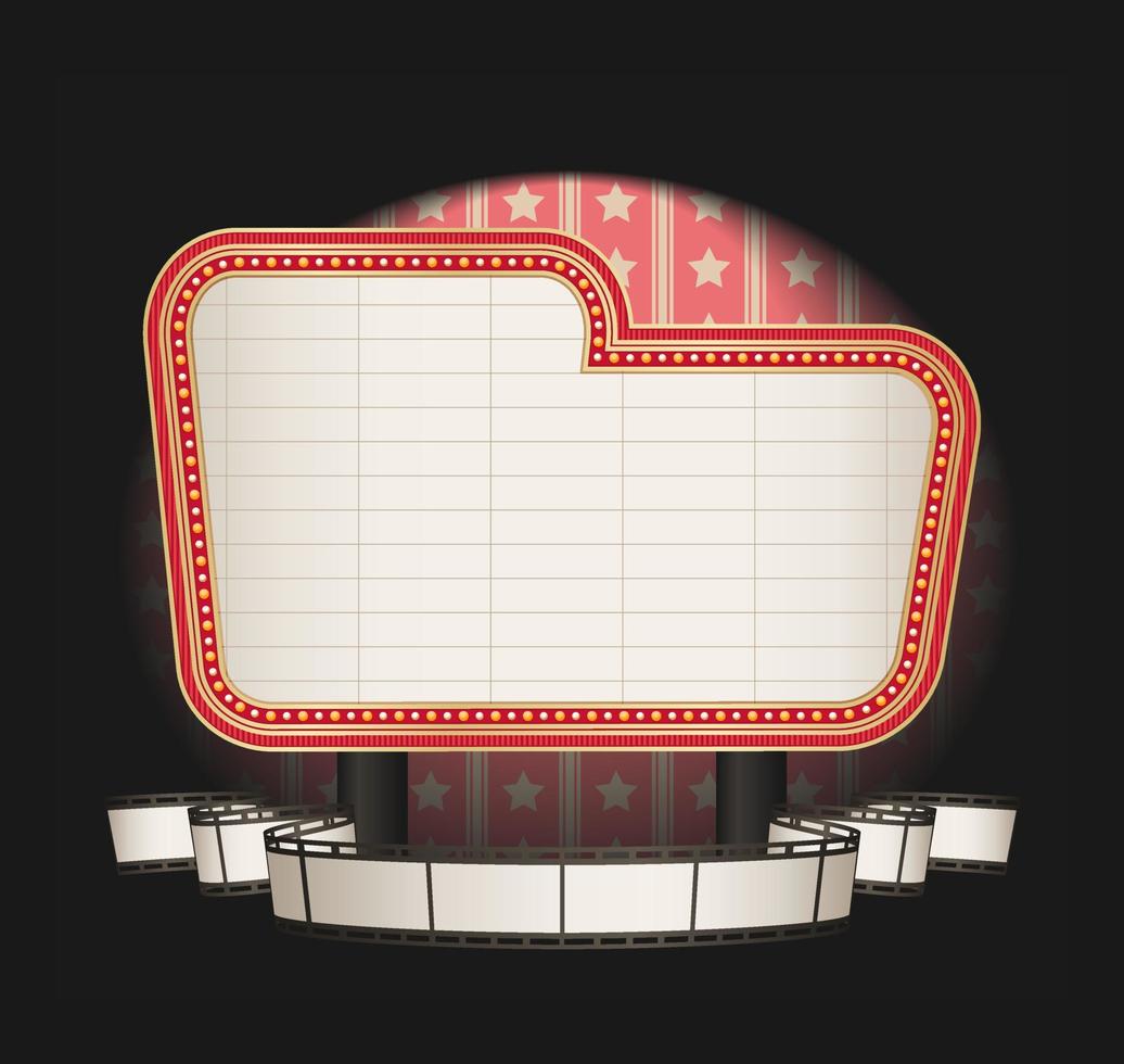 marquee with film strip banner- vector