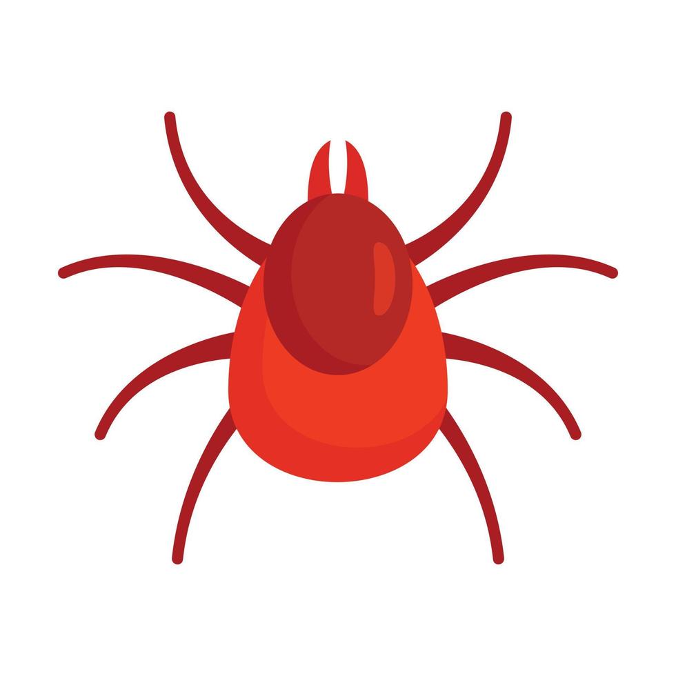 Insect mite icon, flat style vector