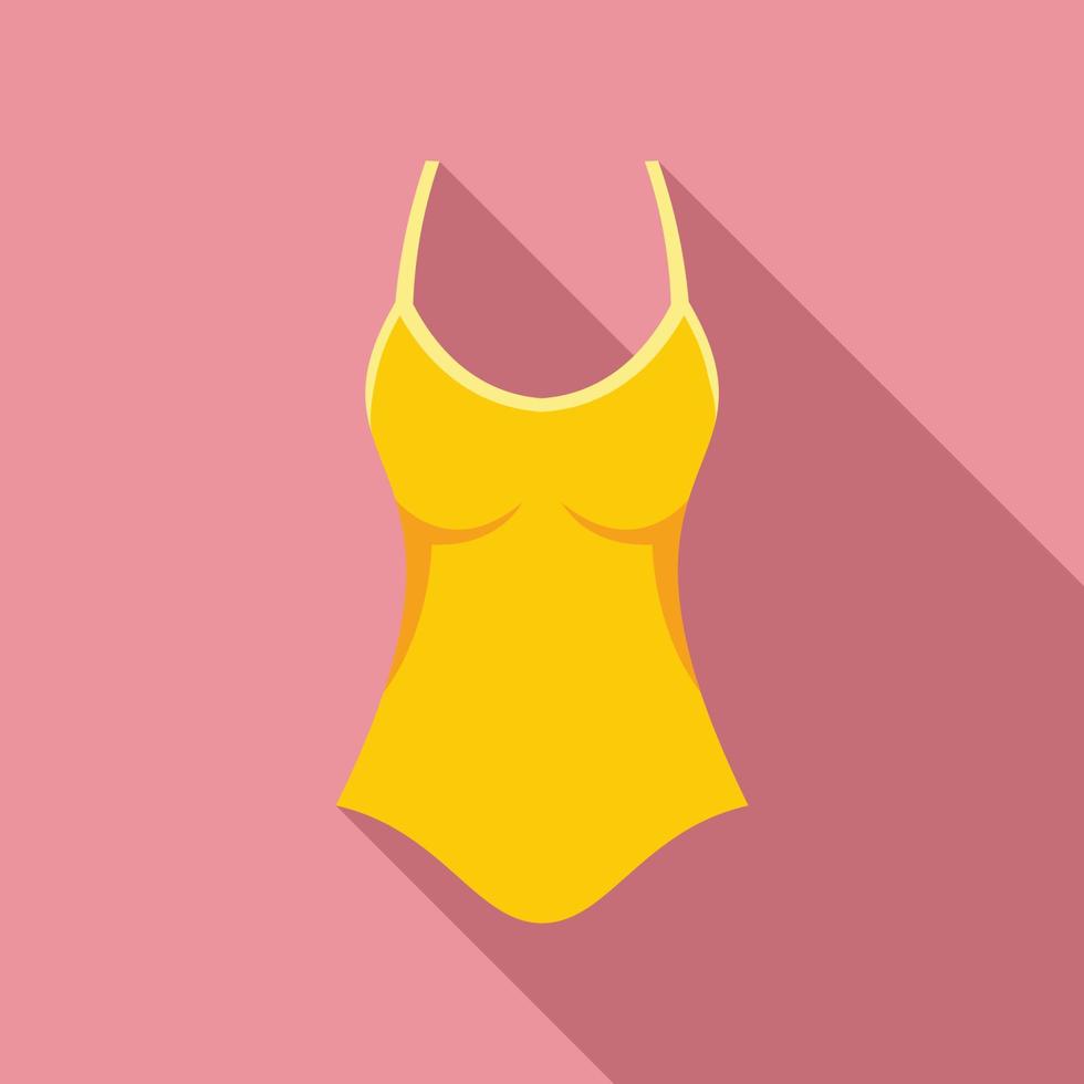 icono de traje de baño de mujer, estilo plano vector