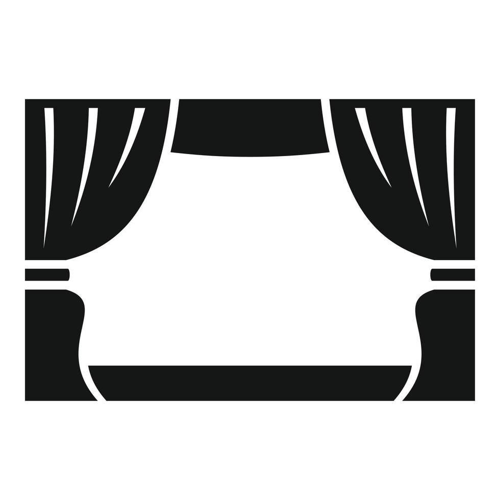 icono de escenario de teatro, estilo simple vector