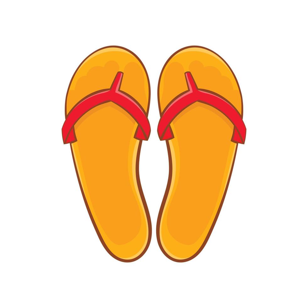 icono de chanclas, estilo de dibujos animados vector