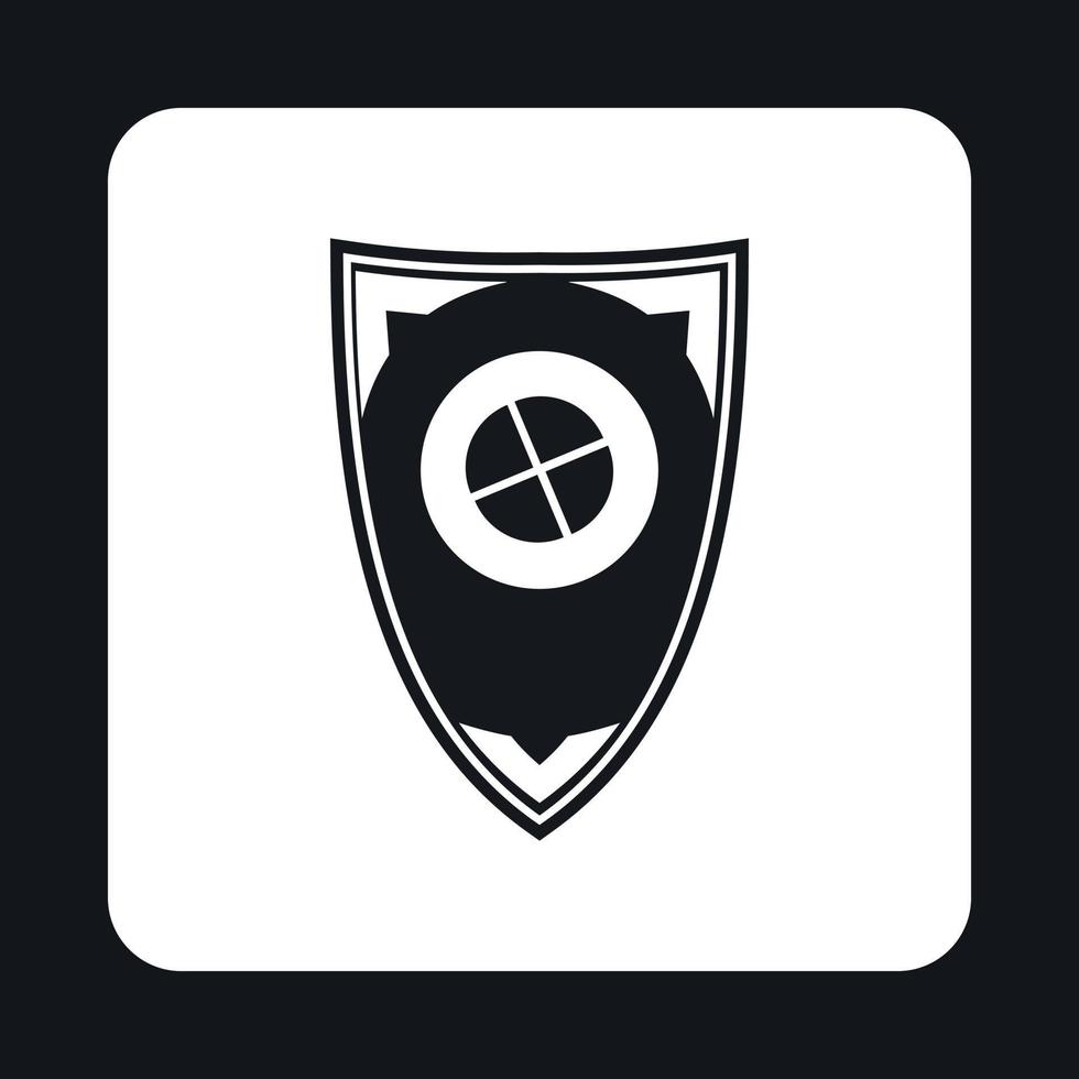Shield for war icon, simple style vector