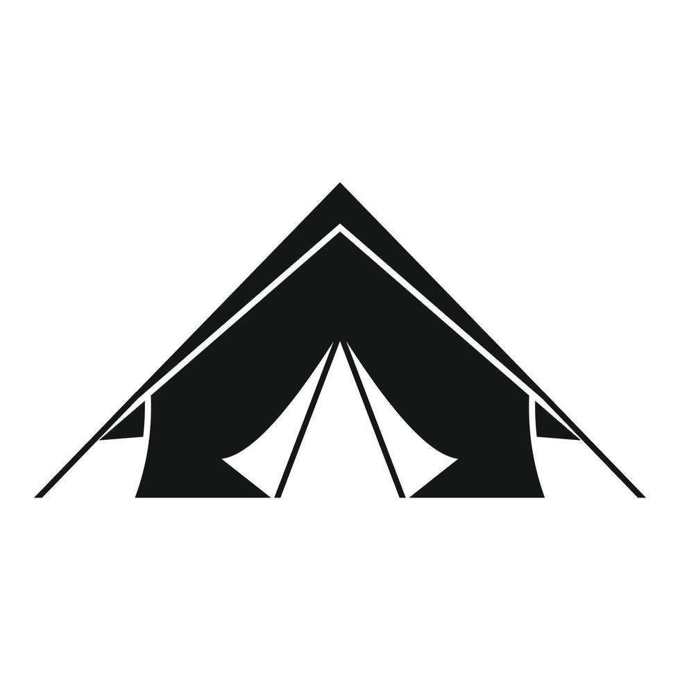 Survival tent icon, simple style vector