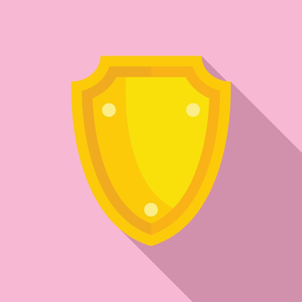 Home security shield icon, flat style vector