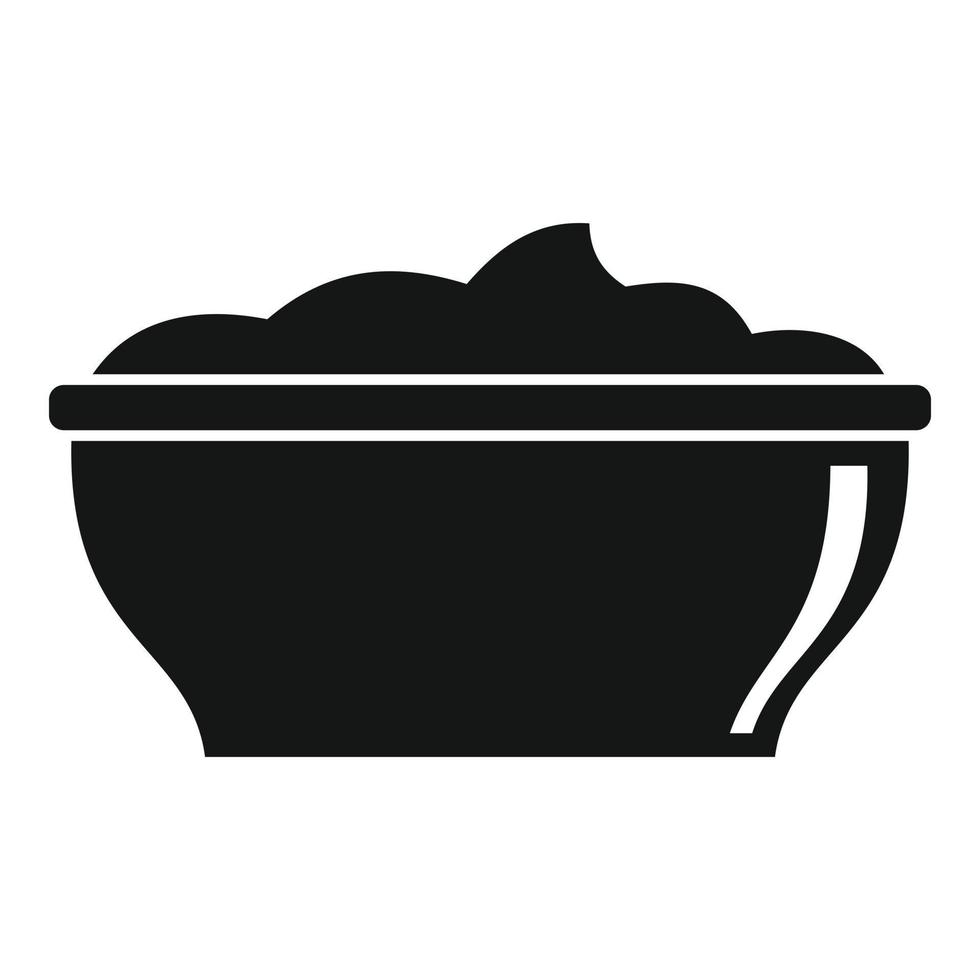Mayonnaise bowl icon, simple style vector