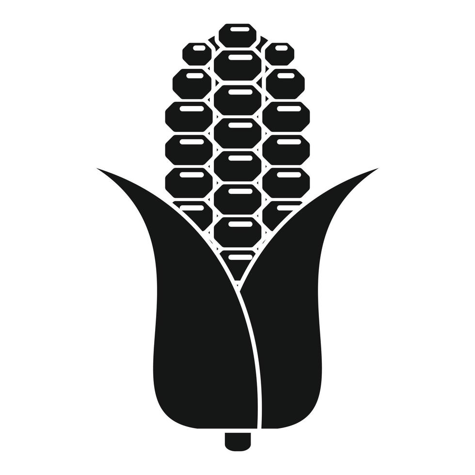 Agriculture corn icon, simple style vector