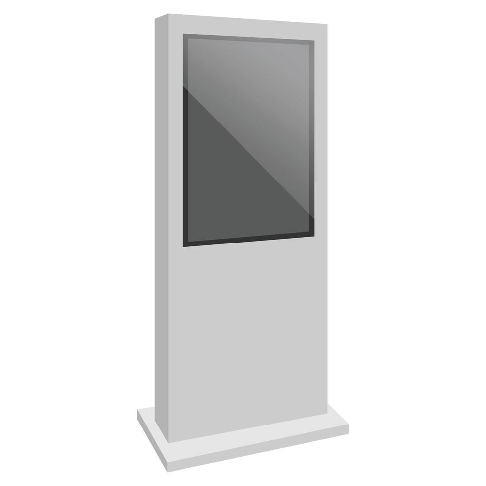 Information display mockup, realistic style vector