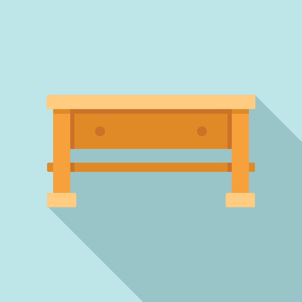 Carpenter work table icon, flat style vector