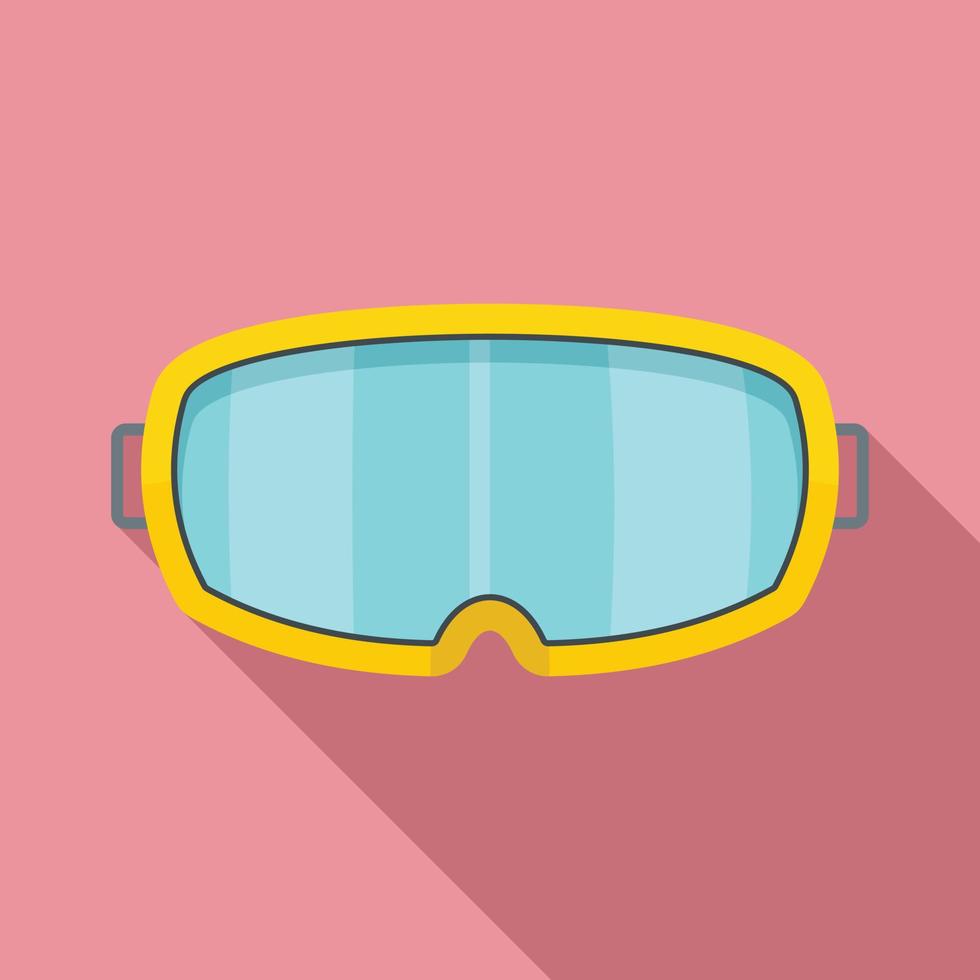 Under water glass mask icon, flat style vector