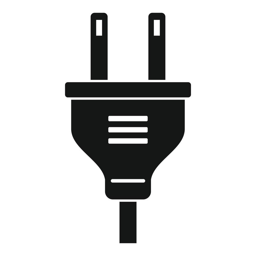 Electric plug icon, simple style vector