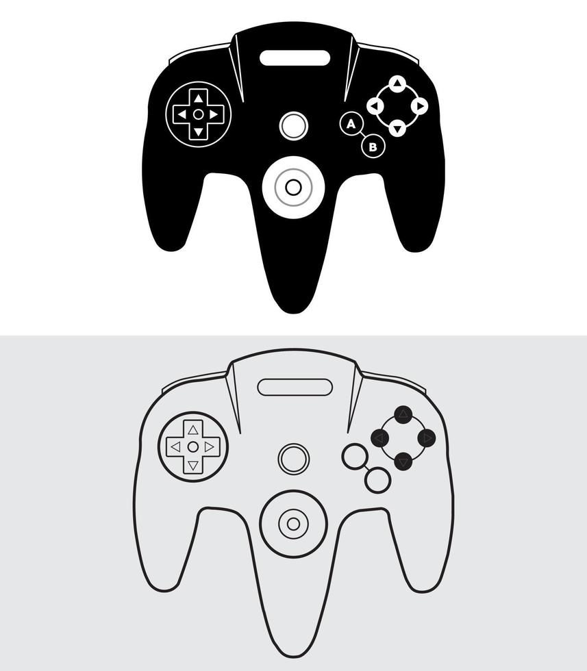 paquete de diseño de vectores de consola de videojuegos, conjunto de vectores de controlador de juegos