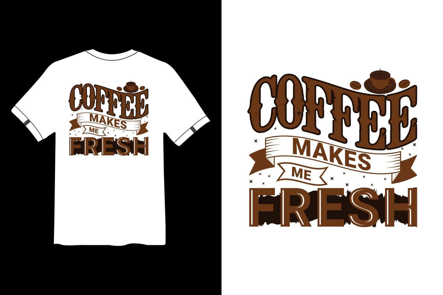 refrán y cita de café, diseño divertido de camiseta de café vector