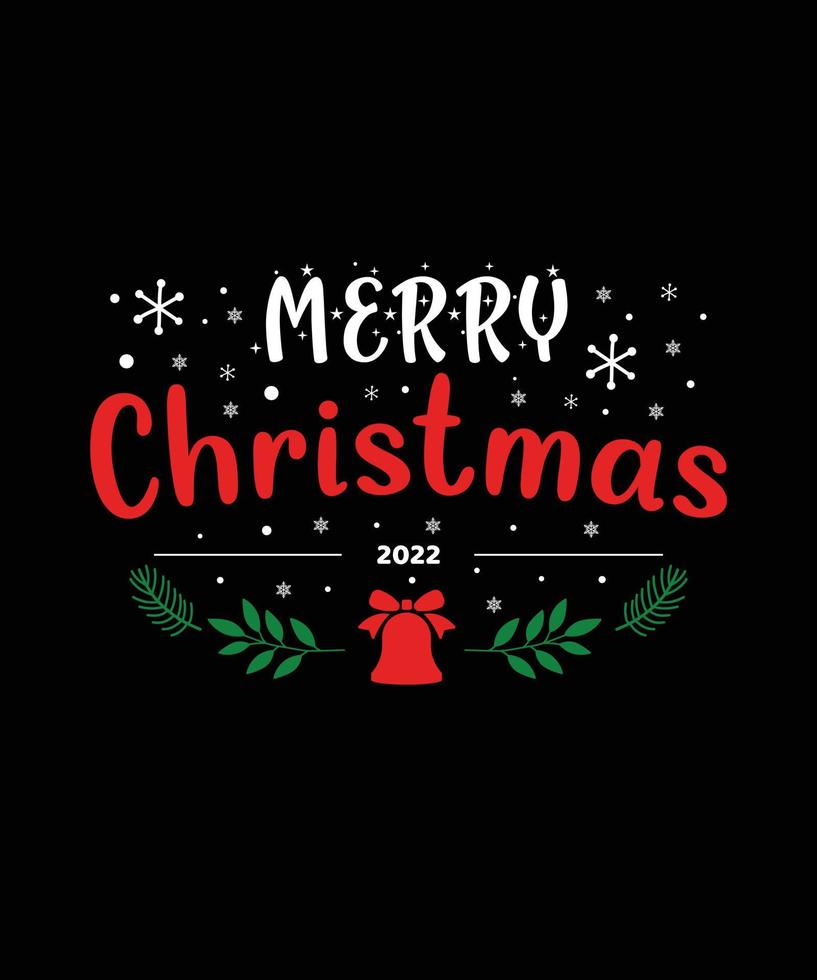 2022 Merry Christmas T-shirt Design SVG vector