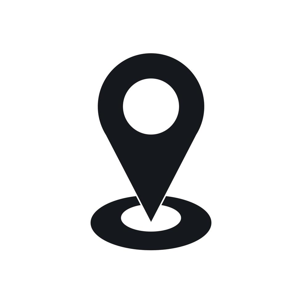 Map pointer icon, simple style vector