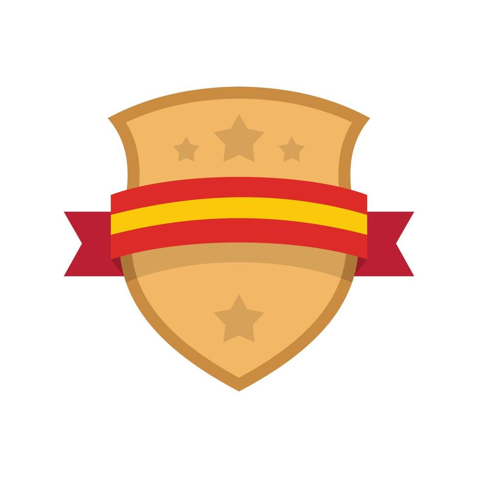 icono de caballero insignia, tipo plano vector