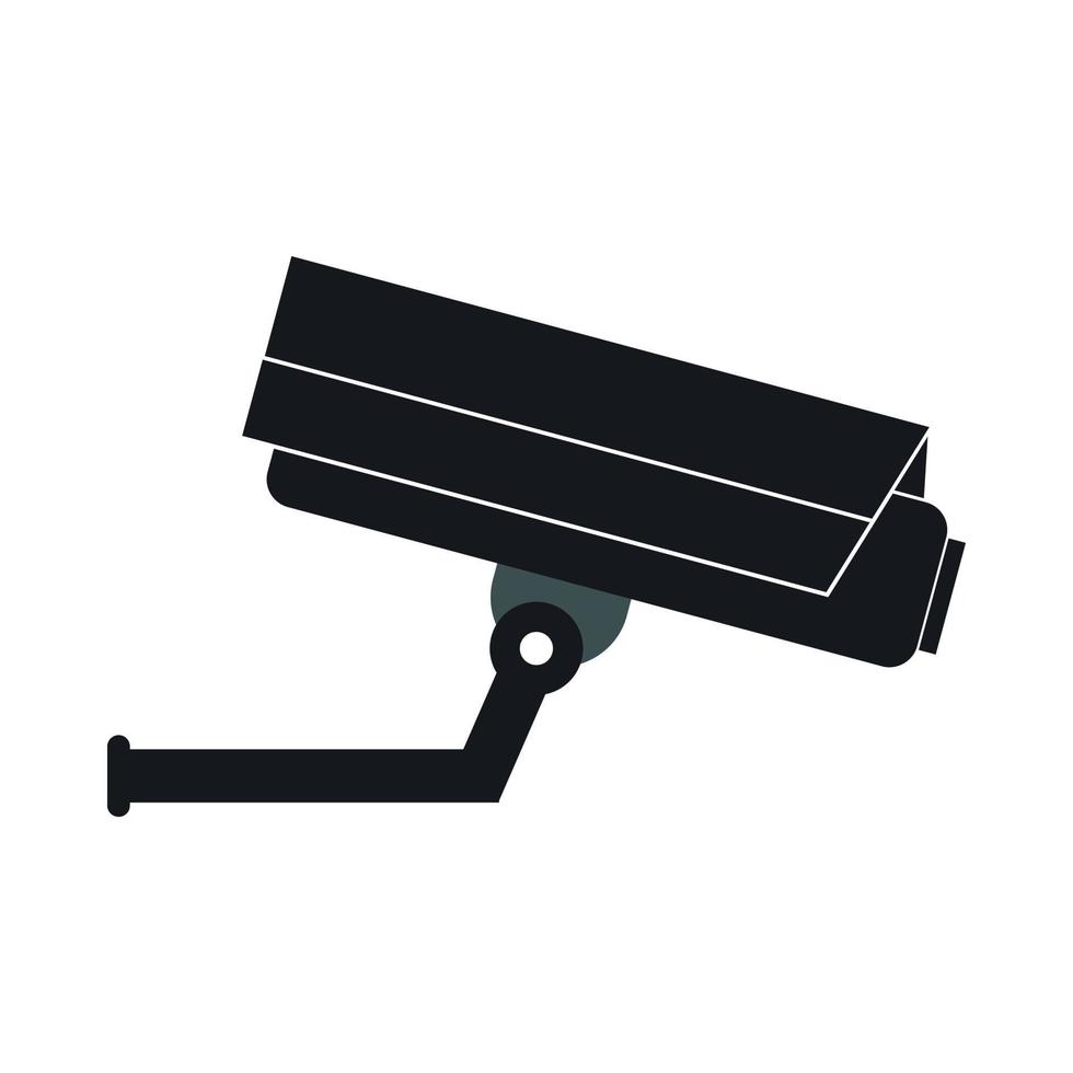 Surveillance camera icon, simple style vector