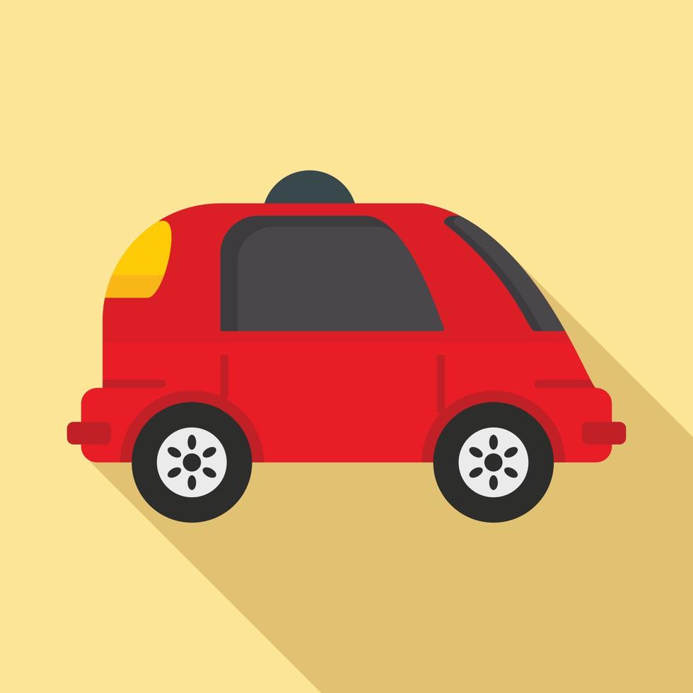 Driverless car icon, flat style vector