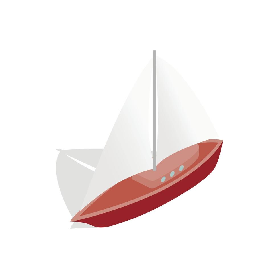 icono de barco, estilo 3d isométrico vector