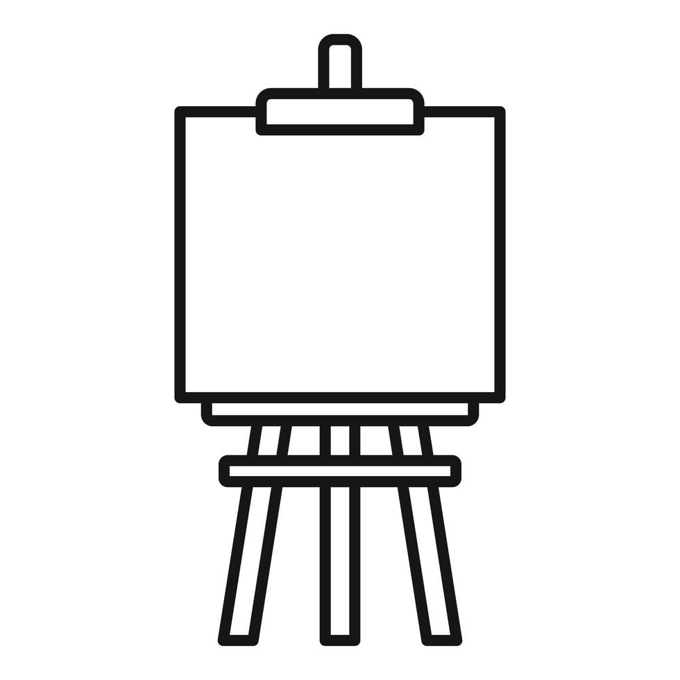 Easel icon, outline style vector