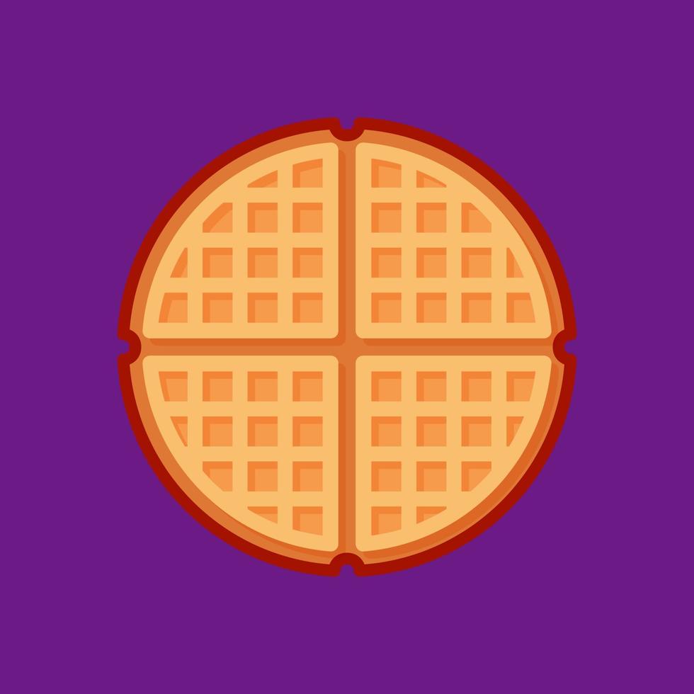 waffle ilustración plana vector aislado