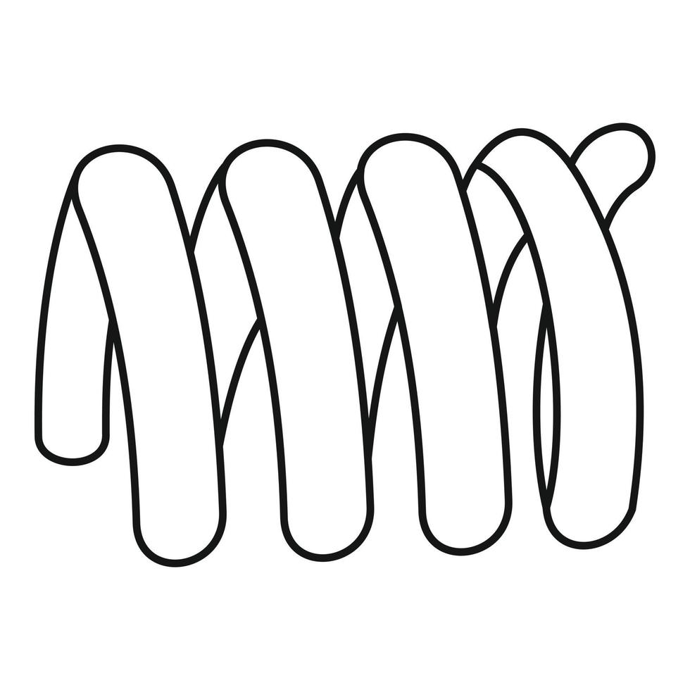 Wire coil icon, outline style vector