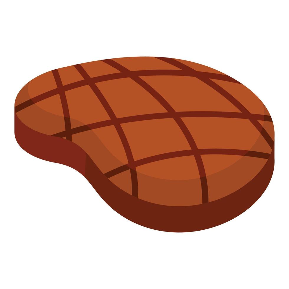 Raw steak icon, flat style vector