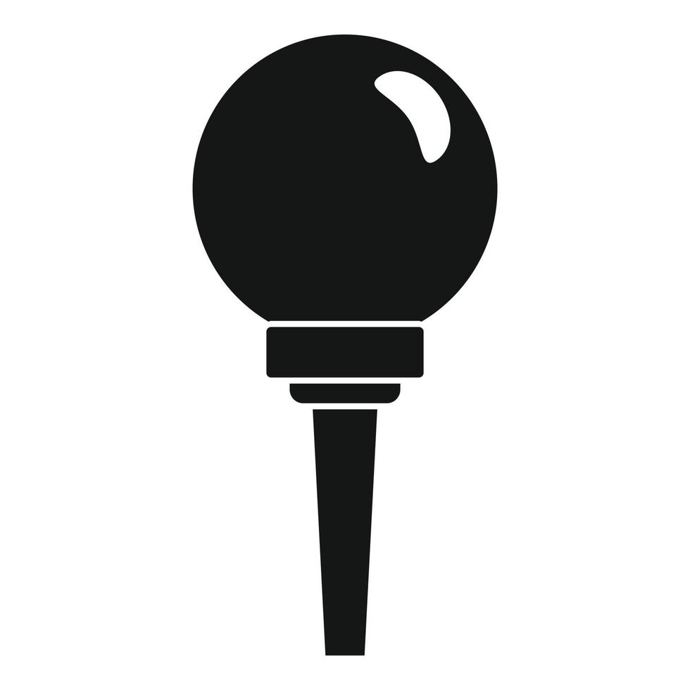 Golf ball stand icon, simple style vector