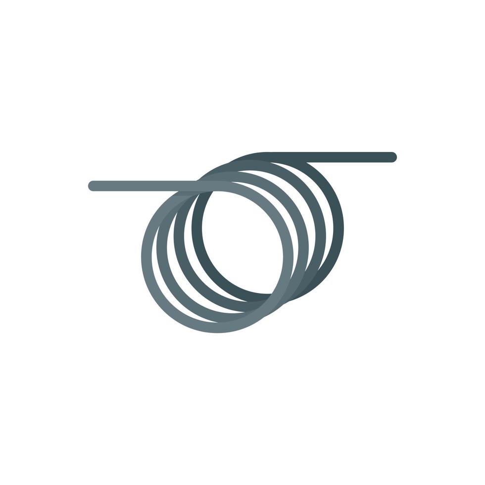 icono de cable espiral, estilo plano vector