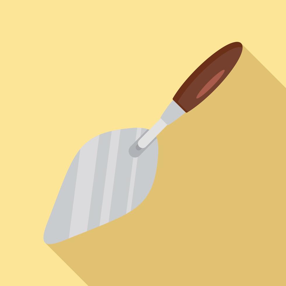 Trowel tool icon, flat style vector