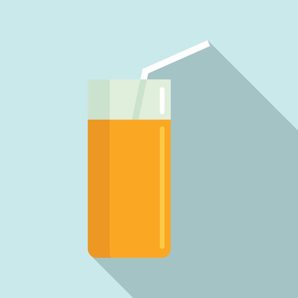 Raw orange juice icon, flat style vector