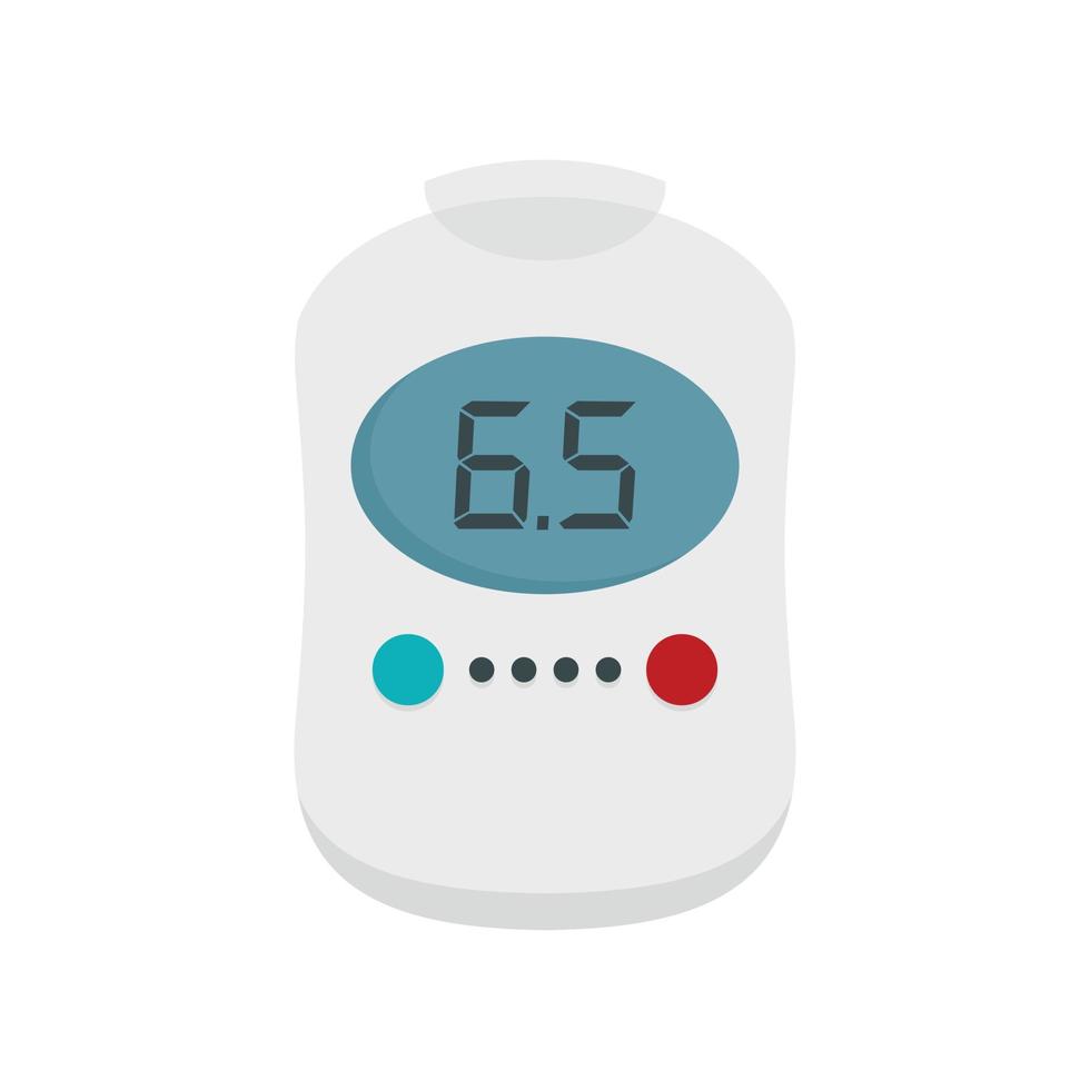 Modern glucose meter icon, flat style vector