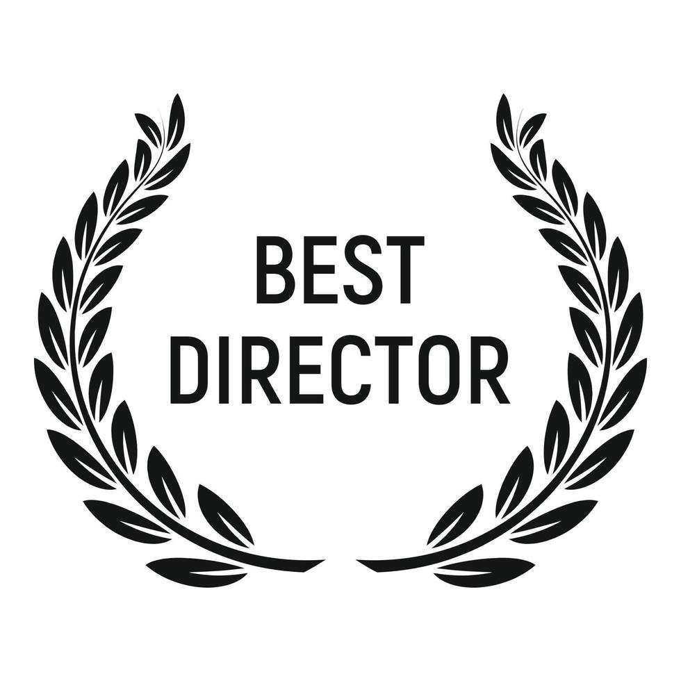 Best director award icon, simple style vector