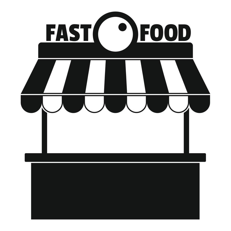 Fast food icon, simple style. vector