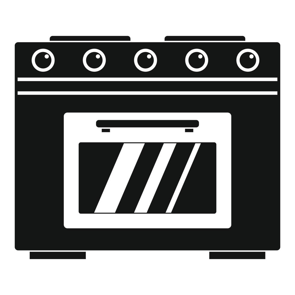 icono de horno de gas, estilo simple vector