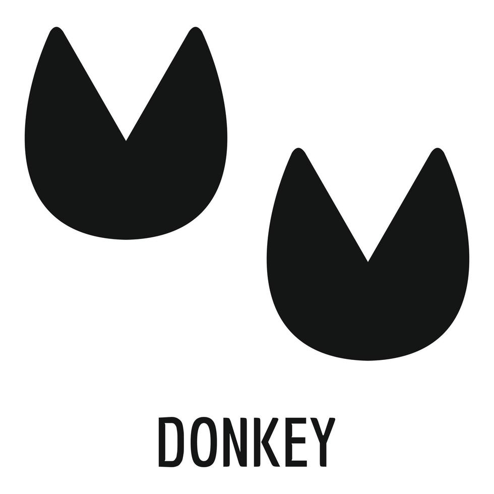 Donkey step icon, simple style. vector