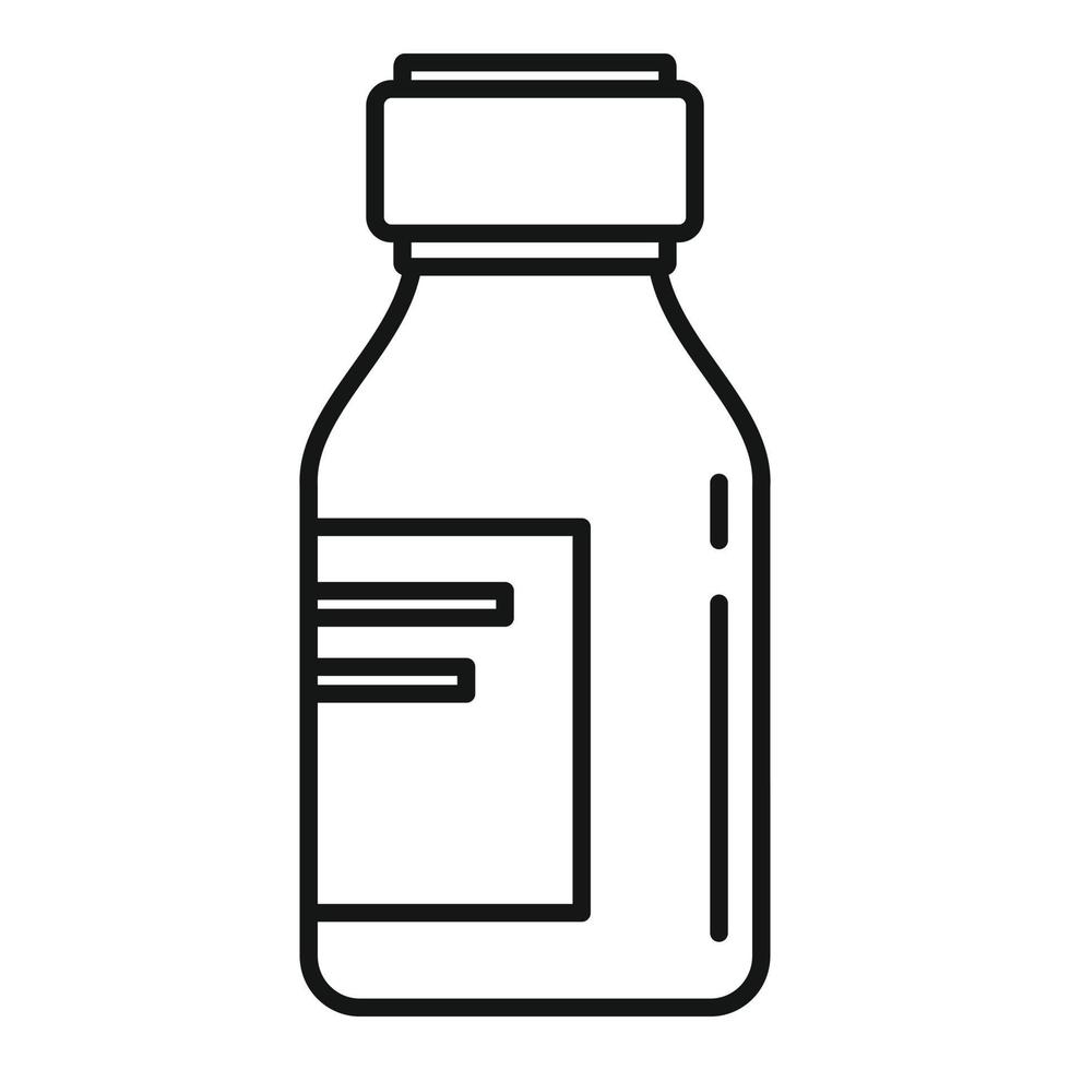 Pharmacist cough syrup icon, outline style vector