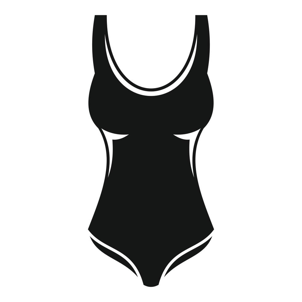 Girl swimsuit icon, simple style vector