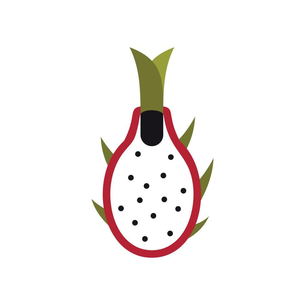 Dragon fruit icon, flat style vector