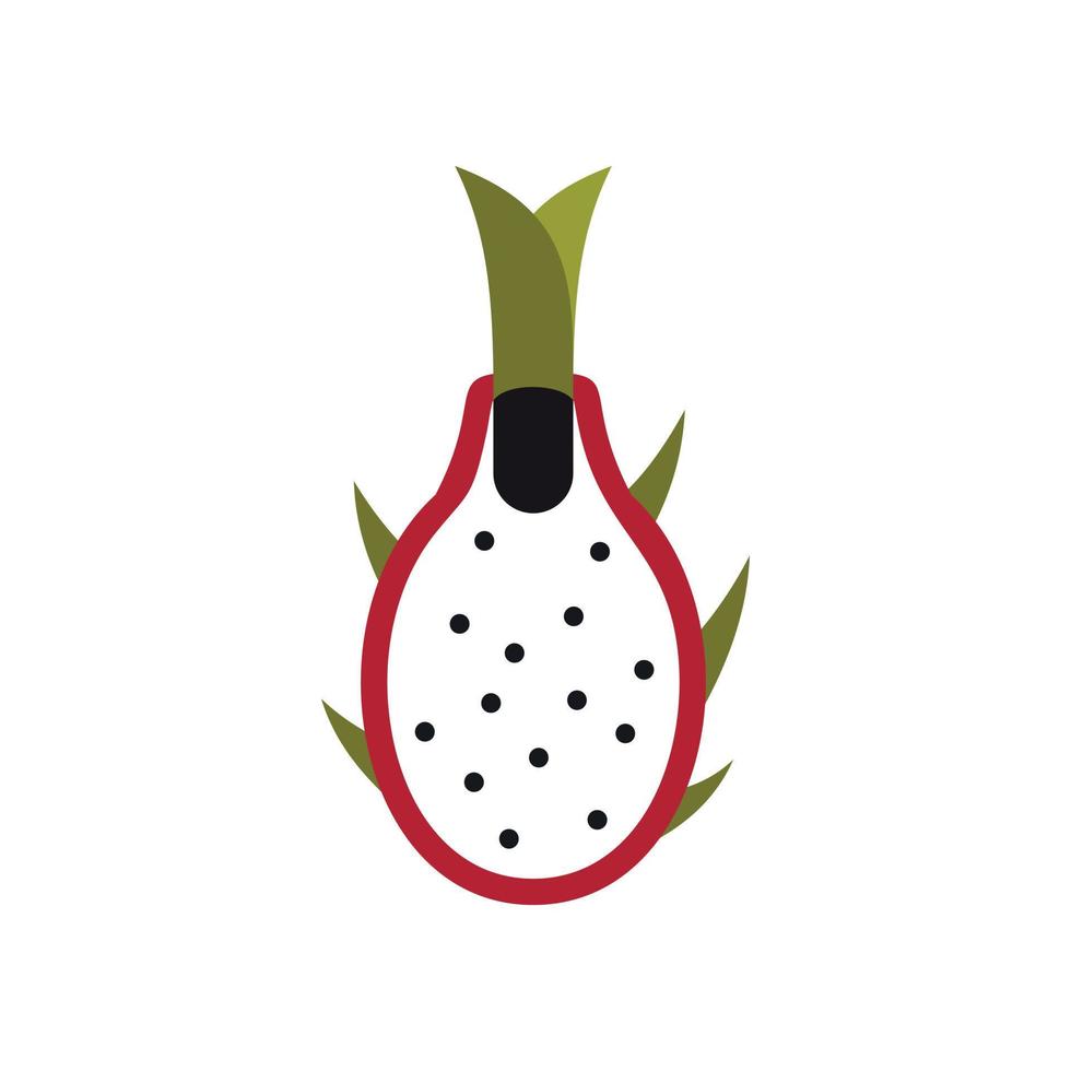 icono de fruta de dragón, tipo plano vector