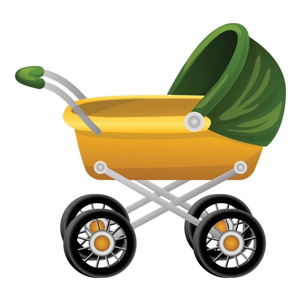 Modern pram icon, cartoon style vector