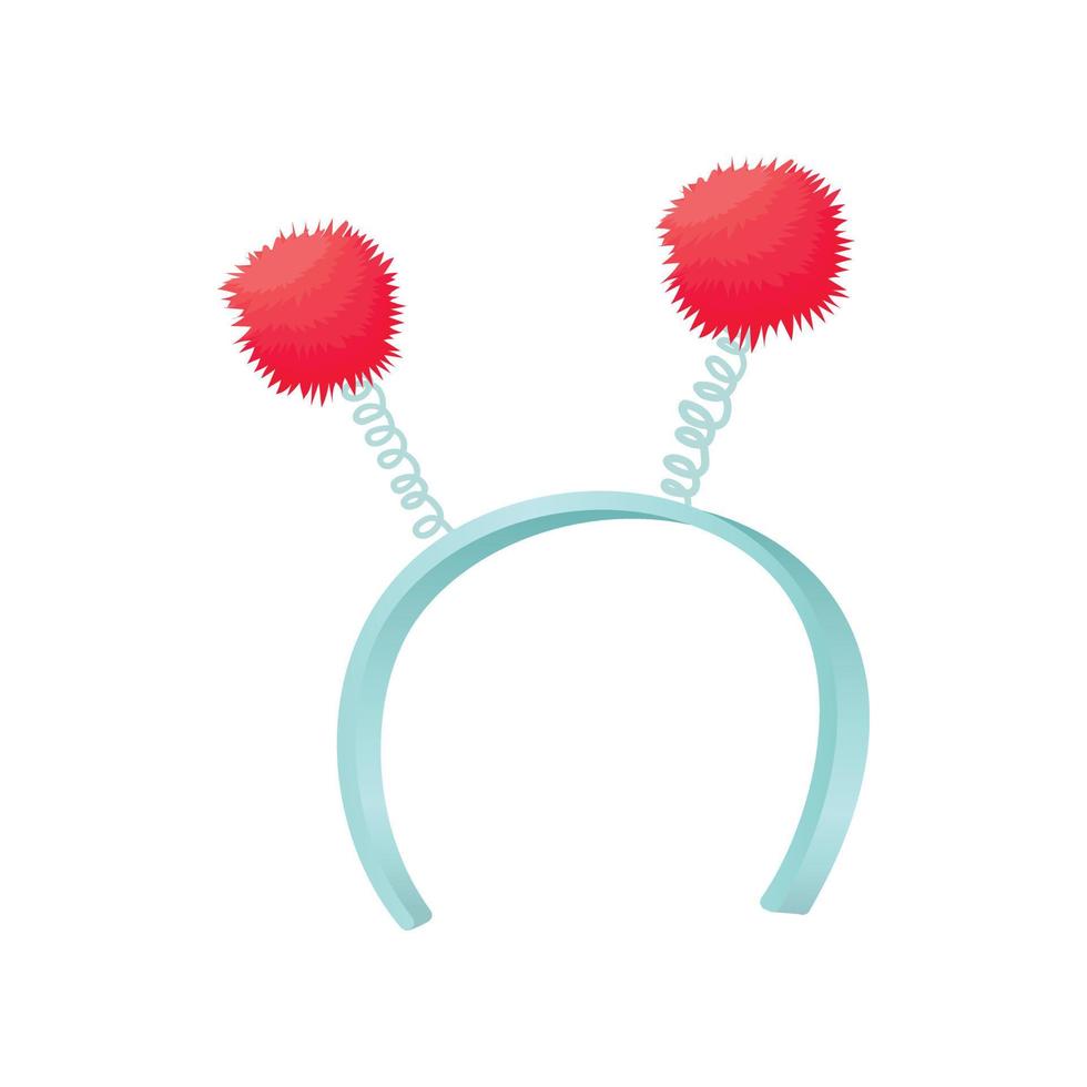 Headband with balls on springs icon vector