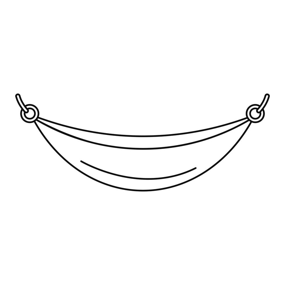 Beach hammock icon, outline style vector