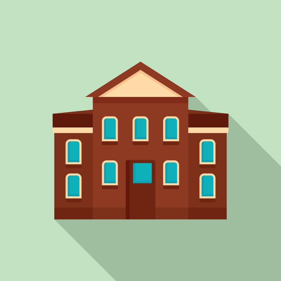 Street courthouse icon, flat style vector