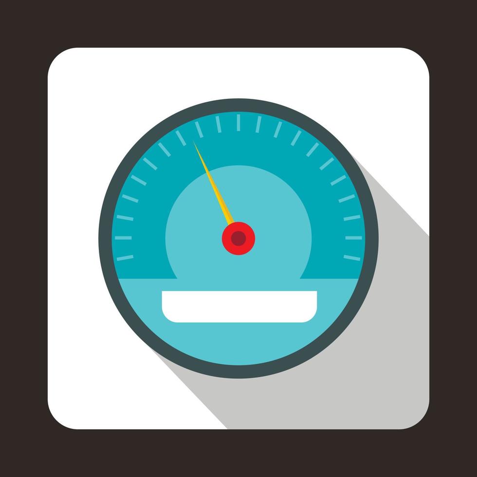 Electronic speedometer icon, flat style vector