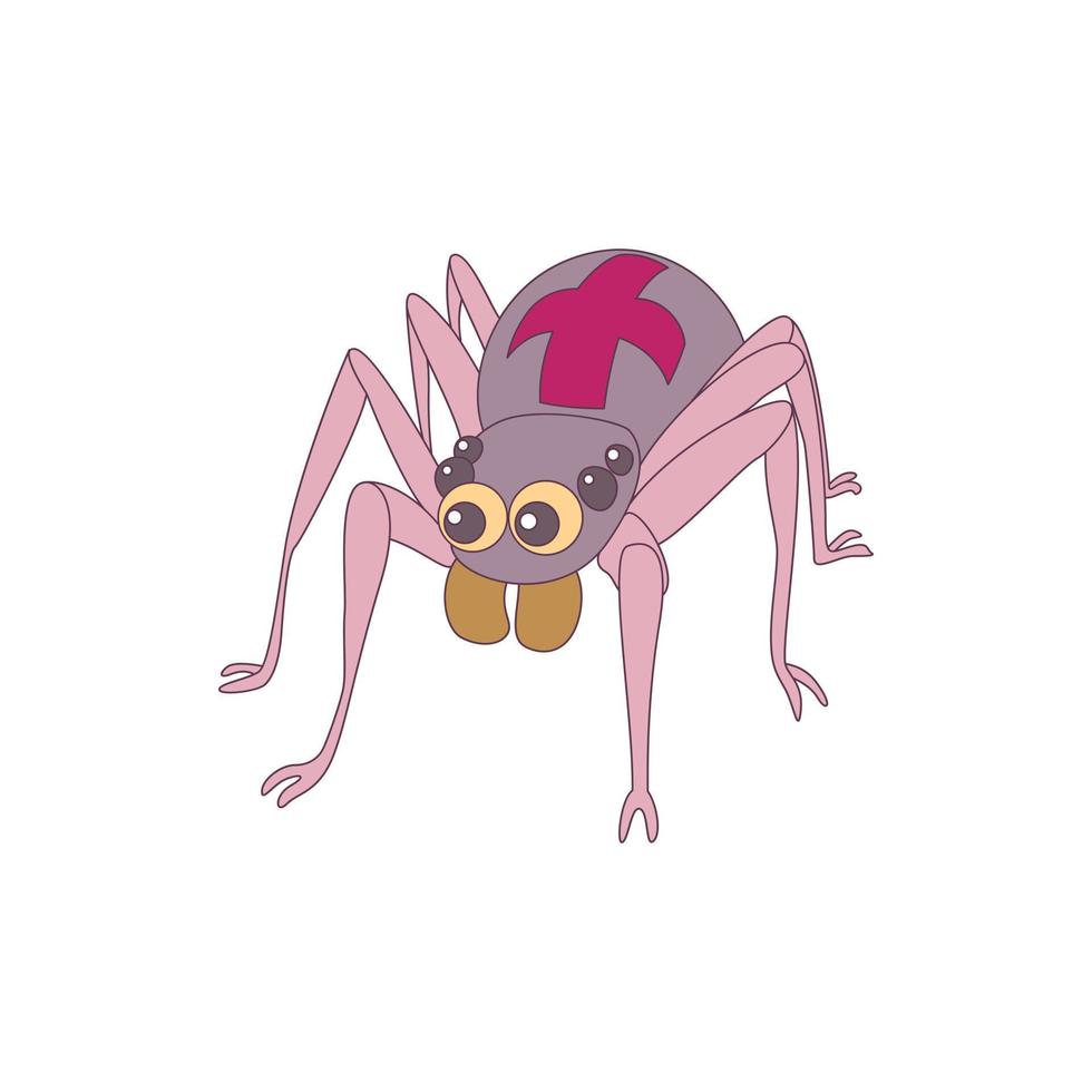 Spider icon in cartoon style vector