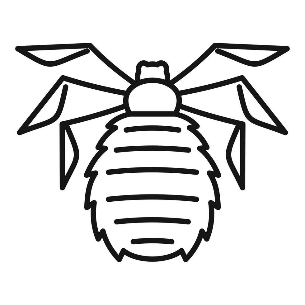 icono de insecto del bosque, estilo de esquema vector