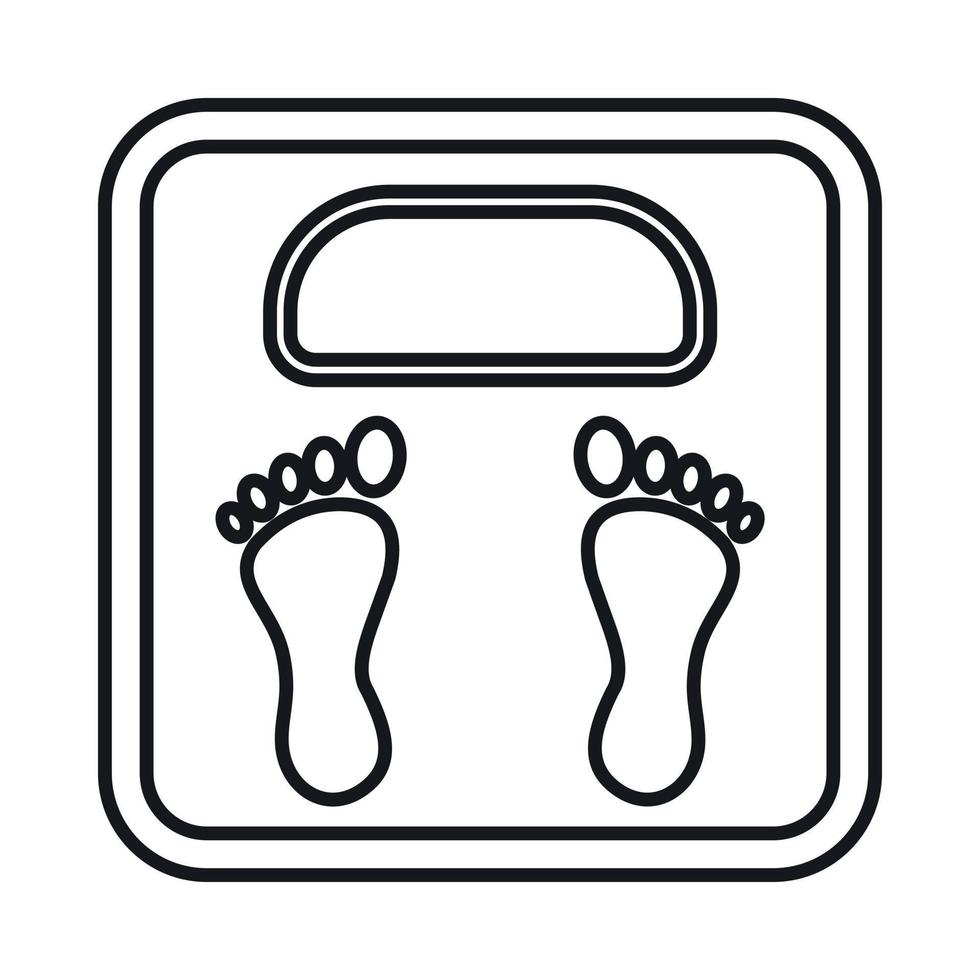 Weight scale icon, outline style vector