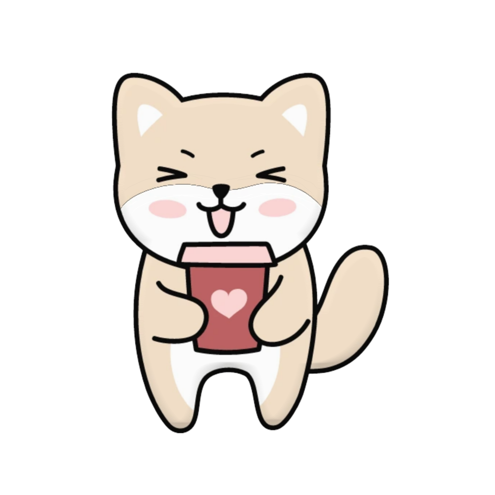 Cute cat illustration png